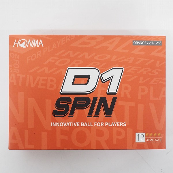 実際に弊社で買取させて頂いた【未使用】HONMA/ホンマ D1 SPIN ゴルフボール ORANGE/オレンジ 1ダース の画像 2枚目