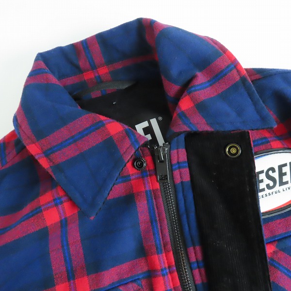 実際に弊社で買取させて頂いたDIESEL/ディーゼル J-TANIFER チェック柄 ジップアップジャケット/XSの画像 2枚目