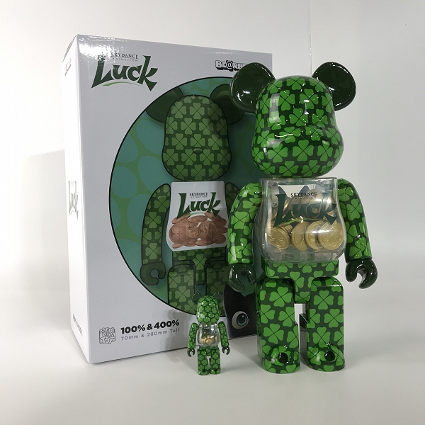 実際に弊社で買取させて頂いたMEDICOM TOY/メディコムトイ BE@RBRICK/ベアブリック LUCK 100％ & 400％