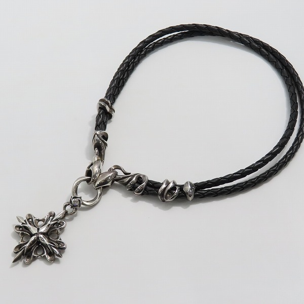 実際に弊社で買取させて頂いたGIGOR/ジゴロウ グリーククロスペンダント レザーネックレスの画像 7枚目