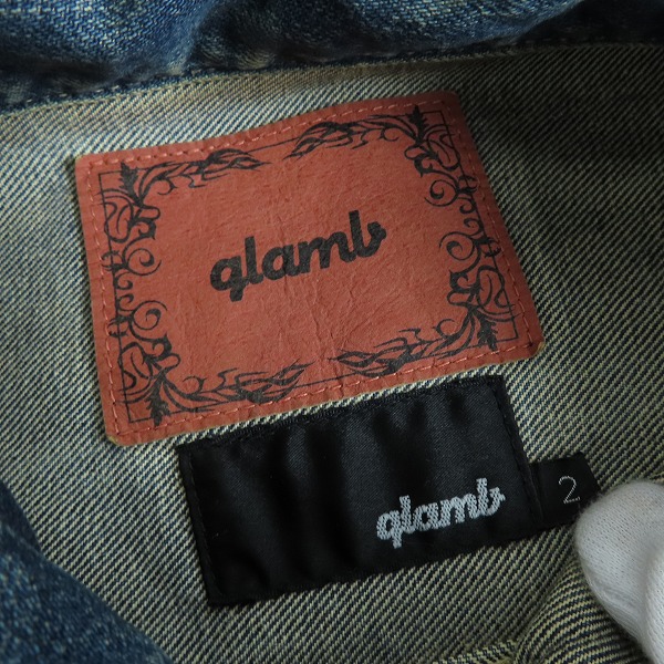 実際に弊社で買取させて頂いたglamb/グラム Amanda denimJKT/デニムジャケット ワイヤー襟 /2の画像 2枚目