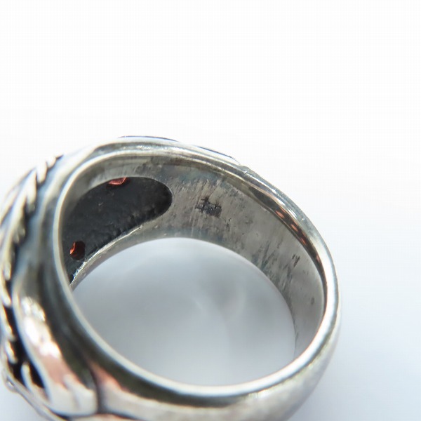 実際に弊社で買取させて頂いたBloodyMary/ブラッディマリー Lava/ラヴァ/溶岩 リング w/ガーネット 17号の画像 6枚目