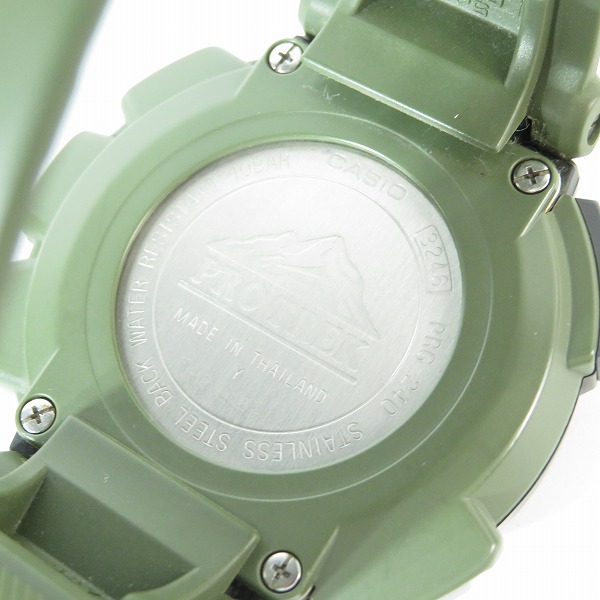 実際に弊社で買取させて頂いたCASIO/カシオ PROTREK/プロトレック トリプルセンサー タフソーラー PRG-240-3JFの画像 3枚目