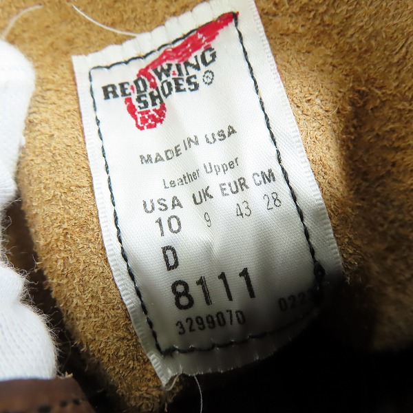 実際に弊社で買取させて頂いたRED WING/レッドウィング IRON RANGER/アイアン レンジャー ワークブーツ 8111/10の画像 5枚目