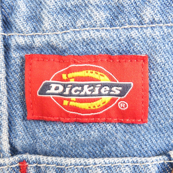 実際に弊社で買取させて頂いたDickies/ディッキーズ デニム オーバーオール 38×30の画像 2枚目