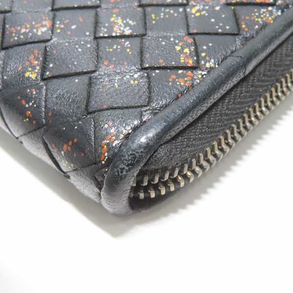 実際に弊社で買取させて頂いたBOTTEGA VENETA/ボッテガヴェネタ イントレチャート ラウンドファスナーウォレット/長財布の画像 8枚目