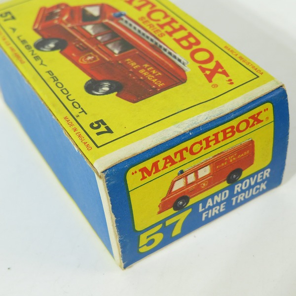 実際に弊社で買取させて頂いたMATCHBOX/マルチボックス No.57 LAND ROVER FIRE TRUCK/ランドローバーファイヤートラック/消防車 ミニカーの画像 9枚目
