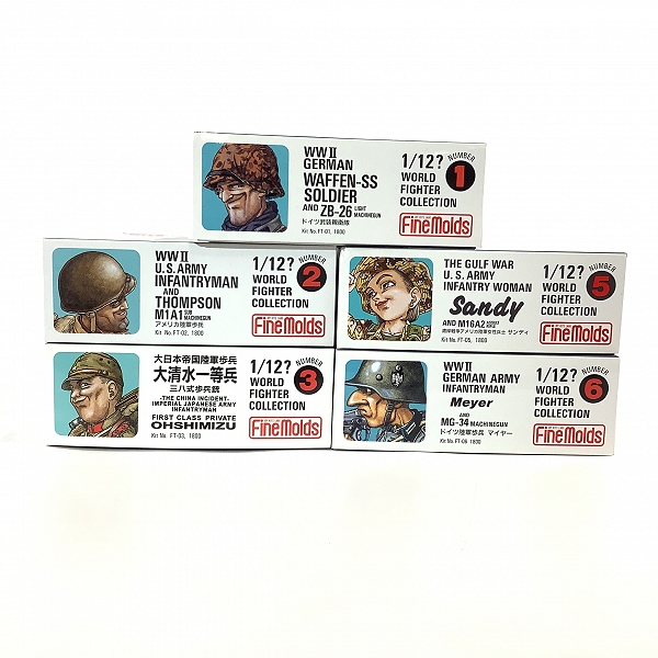 実際に弊社で買取させて頂いた【未組立】Fine Molds/ファインモールド 1/12? スケール ワールドファイターコレクション プラモデル 5点セット/鳥山明の画像 6枚目