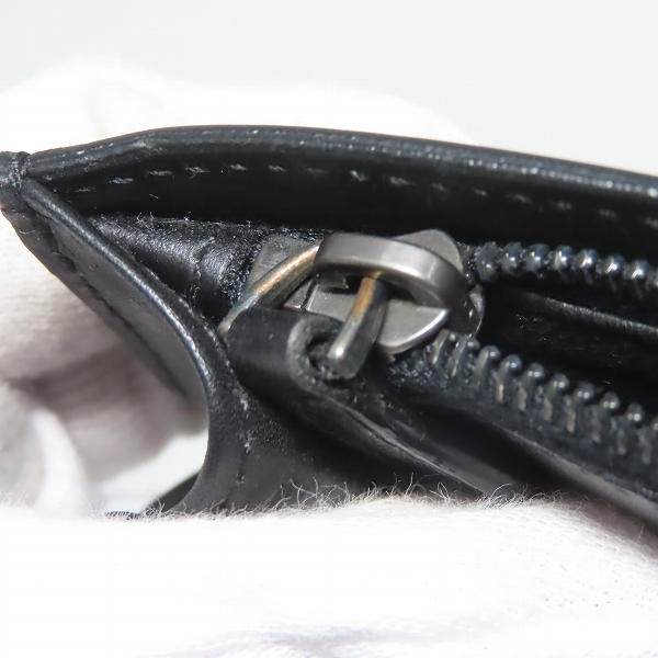 実際に弊社で買取させて頂いたBOTTEGA VENETA/ボッテガヴェネタ イントレチャート ブラック 二つ折り長財布の画像 6枚目