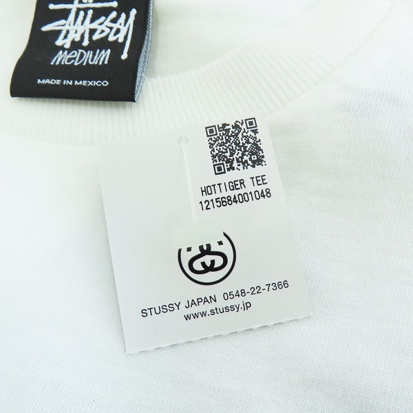 実際に弊社で買取させて頂いた【未使用】STUSSY/ステューシー 両面プリントTシャツ 半袖カットソー ホワイト Mの画像 7枚目