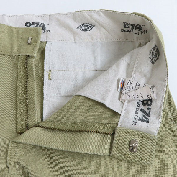 実際に弊社で買取させて頂いたDickies/ディッキーズ 874オリジナルフィット ワークパンツ/カーキ W29 L30の画像 4枚目