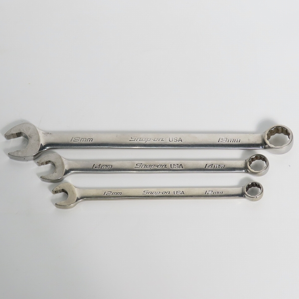 実際に弊社で買取させて頂いたSnap-on/スナップオン コンビネーションレンチ SOEXM12/14/19  3点セット