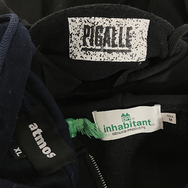実際に弊社で買取させて頂いた【おまとめ】ATOMS/アトモス inhabitant/インハビタント PIGALLE/ピーガル 他  パーカー
