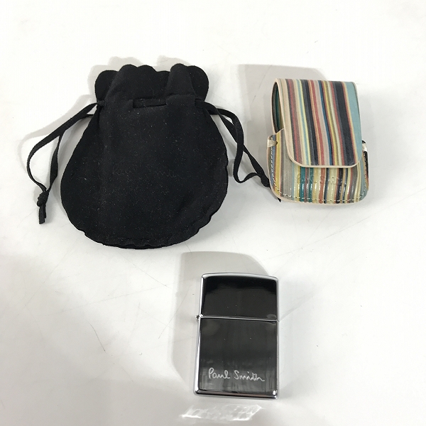 実際に弊社で買取させて頂いたZIPPO/ジッポー Paul Smith/ポールスミス 鏡面加工 2004年製 ケース付きの画像 6枚目