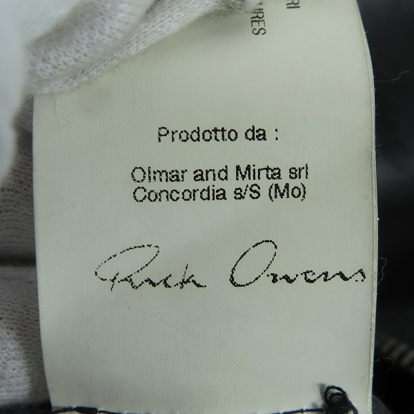 実際に弊社で買取させて頂いた【難あり】Rick Owens/リックオウエンス Stooges Motorcycle Leather Jacket レザーダブルライダースジャケット RU7762/XSの画像 5枚目