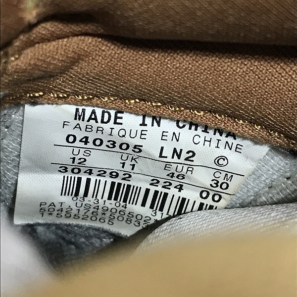 実際に弊社で買取させて頂いた【観賞用】NIKE/ナイキ DUNK LOW PRO SB/ダンクロー プロ カーハートシェイル 304292-224/30.0の画像 5枚目