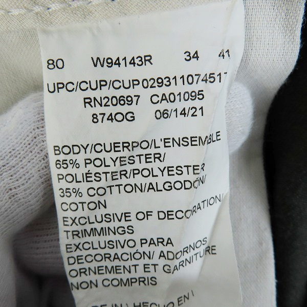 実際に弊社で買取させて頂いたDickies/ディッキーズ 874 Original Fit ワークパンツ オリーブ 30×30の画像 4枚目