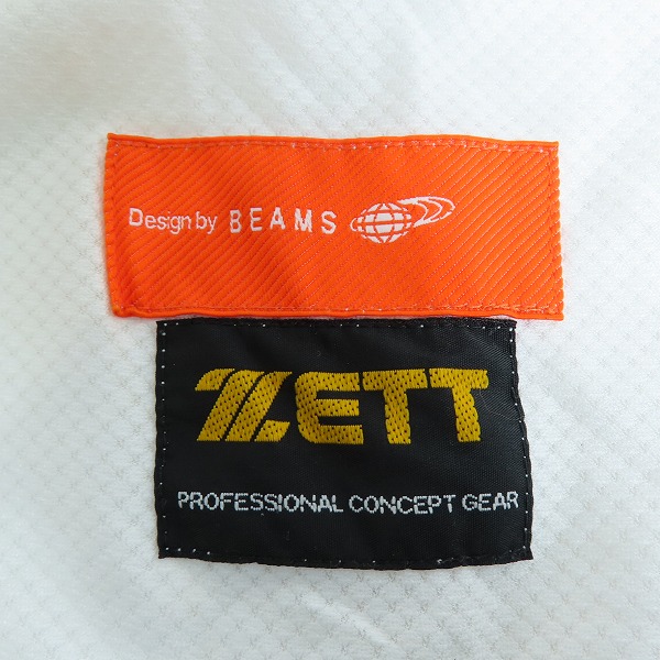 実際に弊社で買取させて頂いたZETT×BEAMS/ゼット×ビームス NPBマーク 東京ヤクルトスワローズ ホーム ユニフォーム #19 石川雅規/Oの画像 2枚目