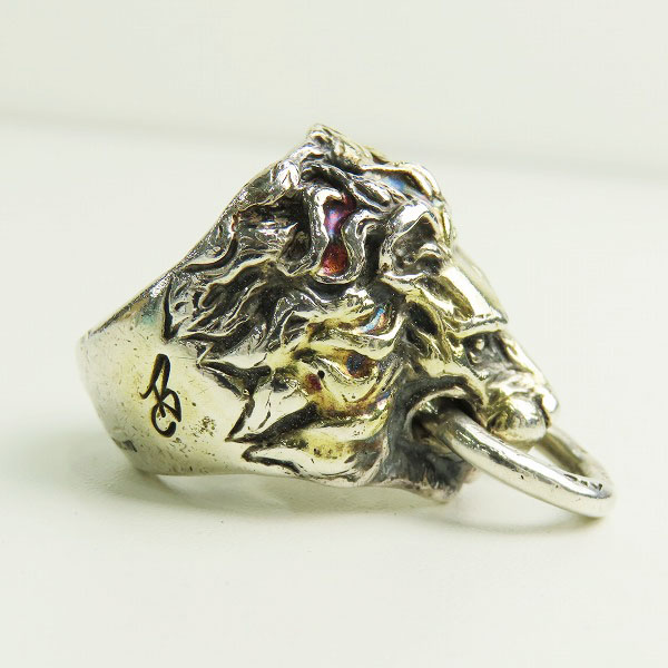 実際に弊社で買取させて頂いたBWL/ Bill Wall Leather/ビルウォールレザー ライオンヘッド リング シルバーリング 20.5-21.5号の画像 3枚目