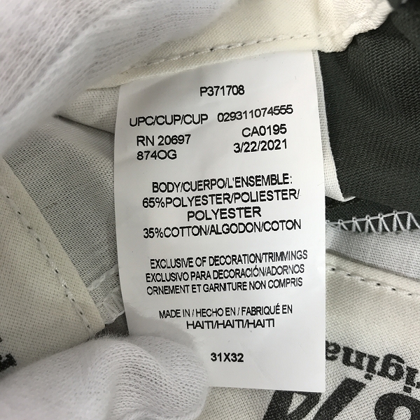 実際に弊社で買取させて頂いた【未使用】Dickies/ディッキーズ 874 Original Fit ワークパンツ オリーブ 31×32 の画像 3枚目