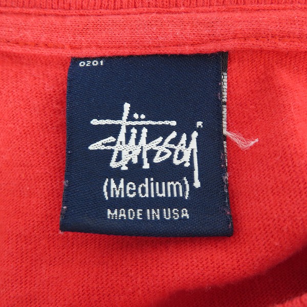 実際に弊社で買取させて頂いたSTUSSY/ステューシー 90s 紺タグ オールドステューシー プリント Tシャツ Mの画像 2枚目