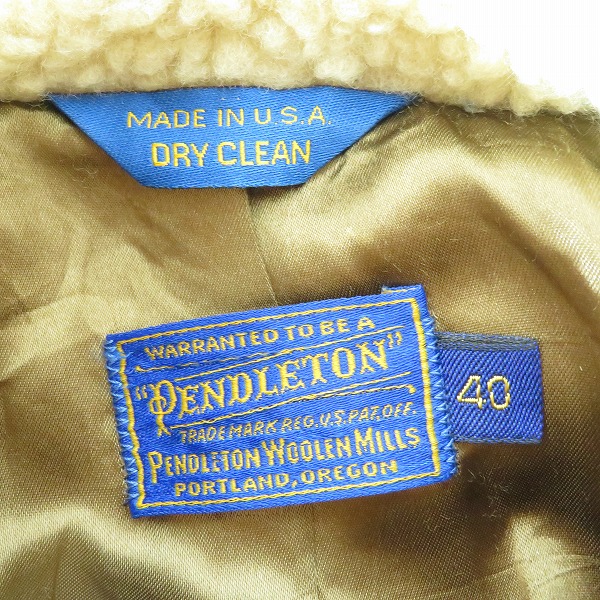 実際に弊社で買取させて頂いたPENDLETON/ペンドルトン ネイティブ柄 コート/40の画像 2枚目