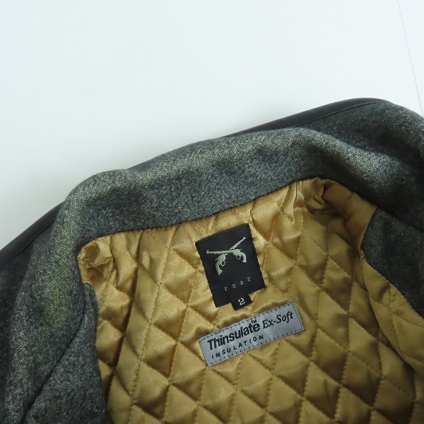 実際に弊社で買取させて頂いたRoar/ロアー 二丁拳銃/クロスガン レザー切り替え スタジャン 06FRB-10/2の画像 6枚目