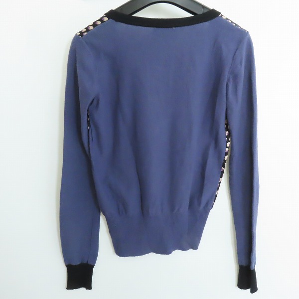 実際に弊社で買取させて頂いた【JPタグ】EMPORIO ARMANI/エンポリオアルマーニ カシミア混 ドット柄 カーディガン 40の画像 1枚目