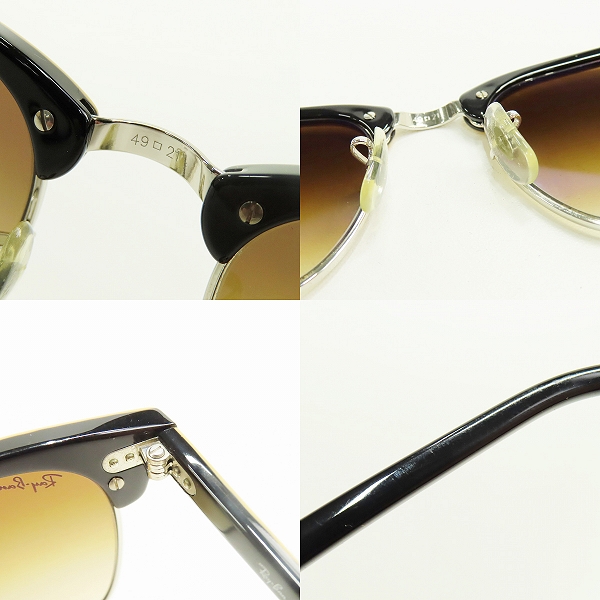 実際に弊社で買取させて頂いたRay-Ban/レイバン CLUBMASTER/クラブマスター サングラス RB3016 989/51の画像 6枚目