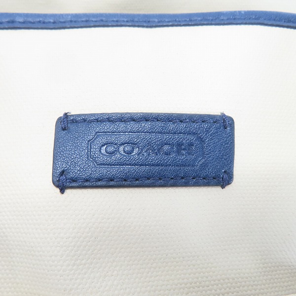 実際に弊社で買取させて頂いたCOACH/コーチ ヘリテージ シグネチャー キャンバス ウィークエンド トートバッグ F70832の画像 6枚目
