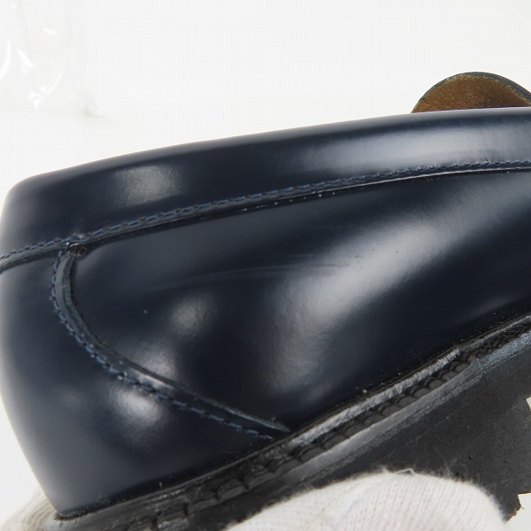 実際に弊社で買取させて頂いたFRED PERRY×G.H.BASS/フレッドペリー×ジーエイチバス weejuns/ウィージャンズ レザー コインローファー SB8070/UK6の画像 9枚目