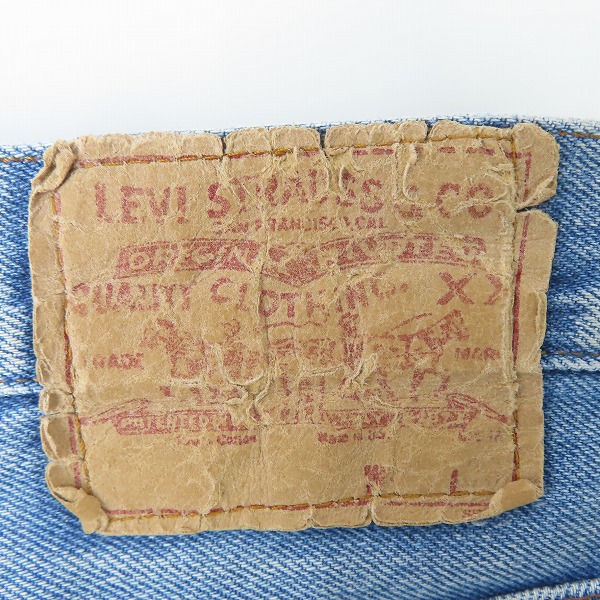 実際に弊社で買取させて頂いたLevi s/リーバイス バレンシア工場 ボタン裏555刻印 501 デニムパンツ/W31L36の画像 2枚目