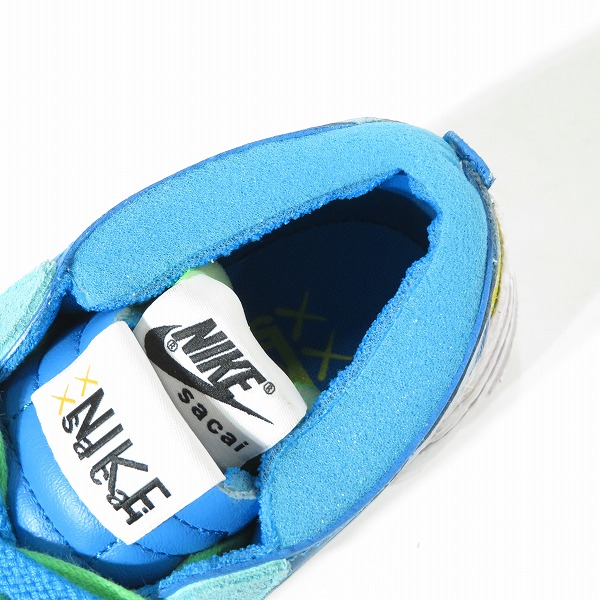 実際に弊社で買取させて頂いた【未使用】NIKE×KAWS×sacai/ナイキ×カウズ×サカイ BLAZER LOW Neptune Blue/ネプチューン ブルー DM7901-400/24の画像 4枚目