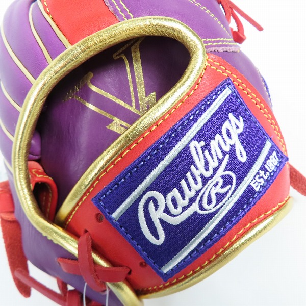 実際に弊社で買取させて頂いた【未使用】RAWLINGS/ローリングス ハイパーテックカラーシンク 軟式 内野手用 グローブ GR3HTCN62の画像 6枚目