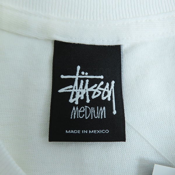 実際に弊社で買取させて頂いた【未使用】STUSSY/ステューシー ワールドツアー スプレー調 プリントTシャツ 半袖カットソー ホワイト Mの画像 2枚目