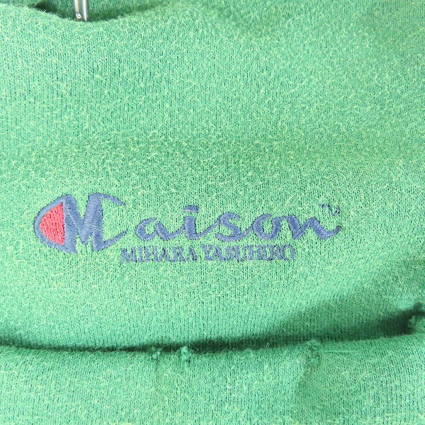 実際に弊社で買取させて頂いたMAISON MIHARA YASUHIRO/ミハラヤスヒロ 22SS SIFTSIDE COMBINED HD ダメージ加工レイヤードパーカー A08HD541/46の画像 3枚目