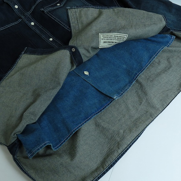 実際に弊社で買取させて頂いたMaison MIHARA YASUHIRO/メゾンミハラヤスヒロ ダブルレイヤードデニムシャツ J11SH021/48の画像 6枚目