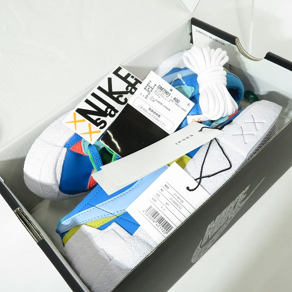 実際に弊社で買取させて頂いた【未使用】NIKE×KAWS×sacai/ナイキ×カウズ×サカイ BLAZER LOW Neptune Blue/ネプチューン ブルー DM7901-400/24の画像 8枚目