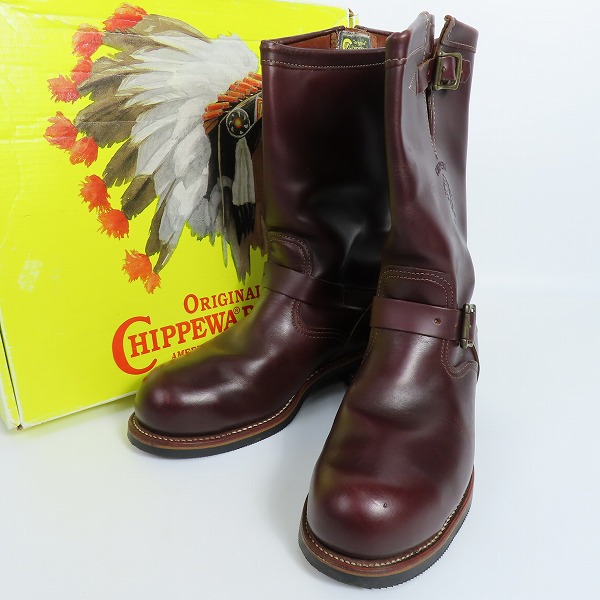 実際に弊社で買取させて頂いたCHIPPEWA/チペワ CORDOVAN/コードバン エンジニアブーツ 91068/9E