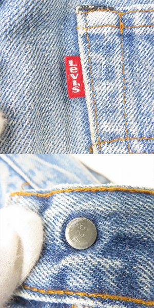 実際に弊社で買取させて頂いたLevis/リーバイス 83年 501 刻印524 赤耳/スモールe ボタンフライ デニムパンツ/W30L34の画像 3枚目