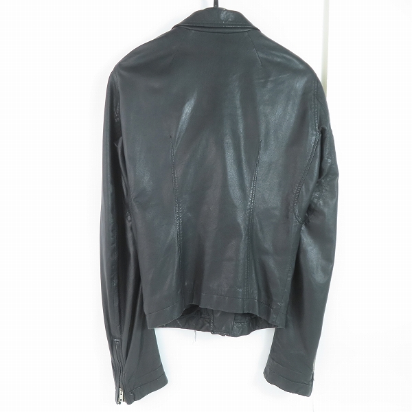 実際に弊社で買取させて頂いた【難あり】Rick Owens/リックオウエンス Stooges Motorcycle Leather Jacket レザーダブルライダースジャケット RU7762/XSの画像 1枚目
