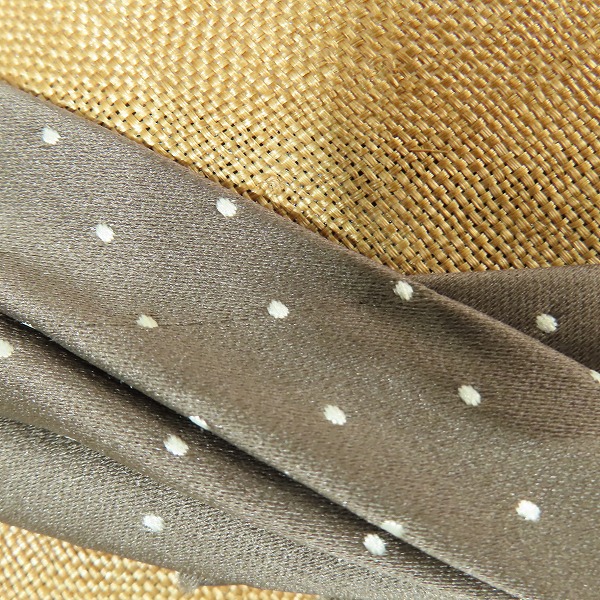 実際に弊社で買取させて頂いたBorsalino/ボルサリーノ 中折れ ハット 帽子  ドット 7-3/8の画像 8枚目