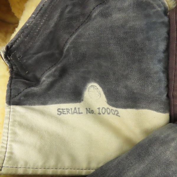 実際に弊社で買取させて頂いたTHE REAL McCOY'S/旧リアルマッコイズ TYPE B-6 ムートンフライトジャケット NO.39H4825/42Rの画像 3枚目