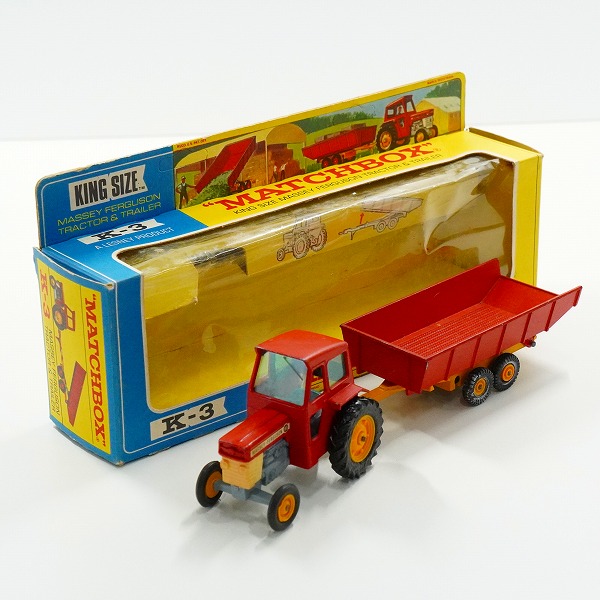 実際に弊社で買取させて頂いたMATCHBOX/マッチボックス K-3 KING SIZE MASSEY FERGUSON TRACTOR & TRAILER/マッセイ ファーガソン ミニカー