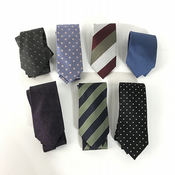 実際に弊社で買取させて頂いた【おまとめ】麻布テーラー/ユナイテッドアローズ/トゥモローランド 他 ネクタイ 花柄/ドット柄/総柄/無地