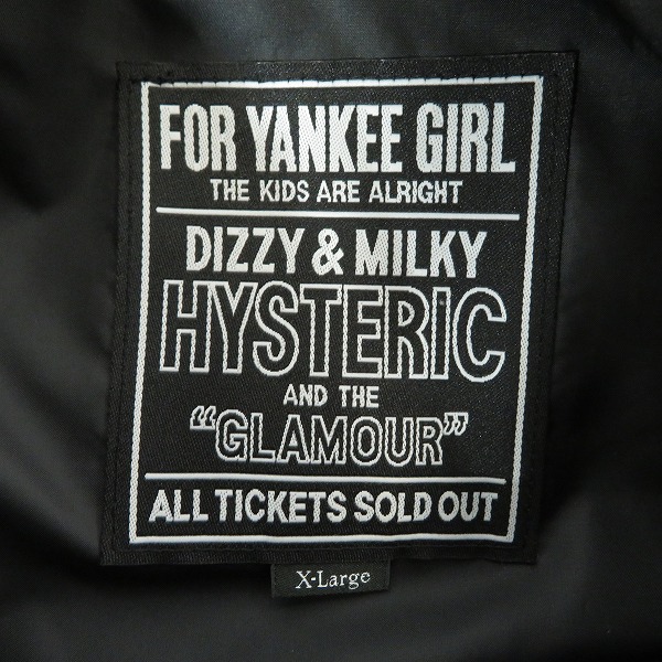 実際に弊社で買取させて頂いたHYSTERIC GLAMOUR/ヒステリックグラマー HYSTERIC RACING 中綿 フーデッド ブルゾン 02233AB03/XLの画像 2枚目