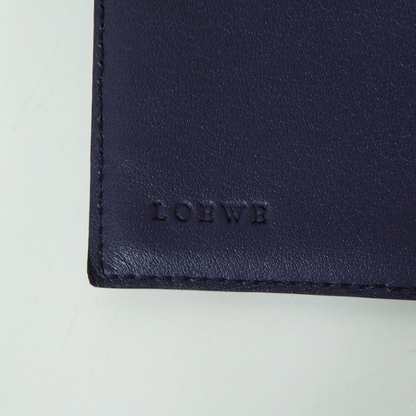 実際に弊社で買取させて頂いたLOEWE/ロエベ ミドル アナグラムロゴ ステッチデザイン 三つ折り財布の画像 5枚目