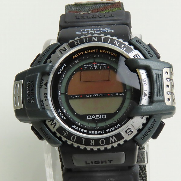 実際に弊社で買取させて頂いたCASIO/カシオ PROTREK/プロトレック HUNTING WORLD PRT-40HWJ 【動作未確認】 