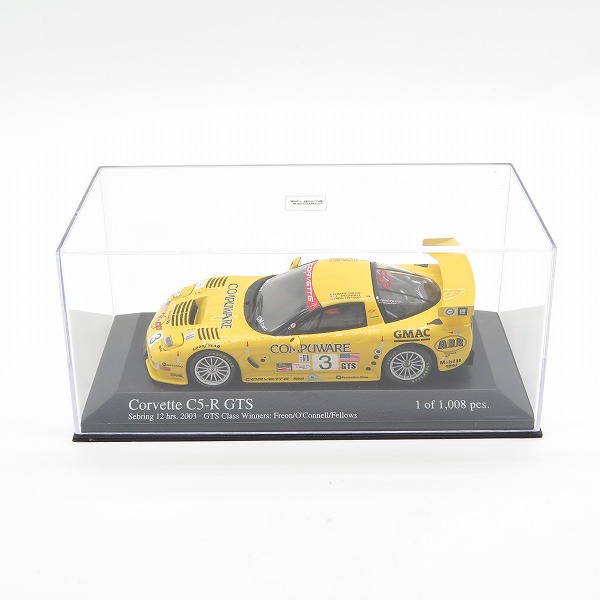 実際に弊社で買取させて頂いたMINICHAMPS/ミニチャンプス 1/43 シボレー コルベット C5-R 2003年 セブリング12時間 GTSクラス 優勝車仕様 ミニカーの画像 8枚目