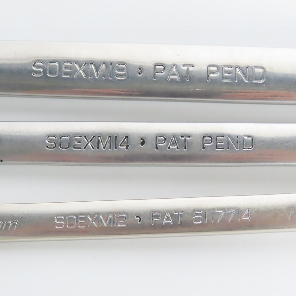 実際に弊社で買取させて頂いたSnap-on/スナップオン コンビネーションレンチ SOEXM12/14/19  3点セットの画像 4枚目